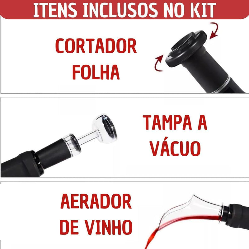 WinePro® - Abridor Elétrico para garrafas de Vinho