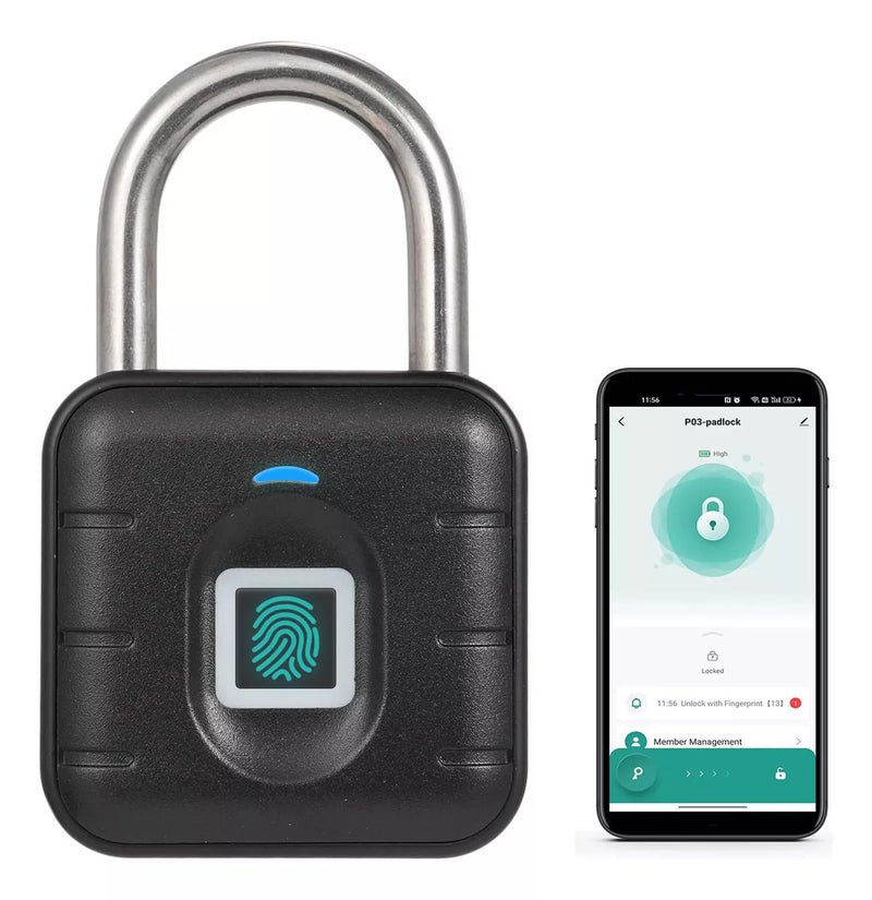 SmartLock - Cadeado Biométrico à prova d'água com acesso por APP